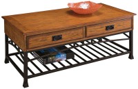 Home Style 5050-21 Modern Craftsman Coffee Table, Distressed Oak Finish